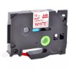 Imagen de CINTA GENÉRICA BROTHER TZE-232 12MM 8M LAMINADA ROJO/BLANCO