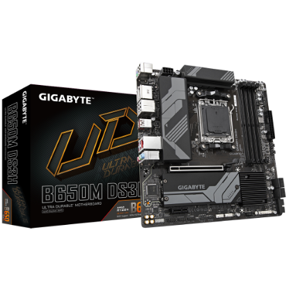 Imagen de MAINBOARD GIGABYTE B650M DS3H - SOCKET AM5 PARA RYZEN 7000 - DUAL DDR5