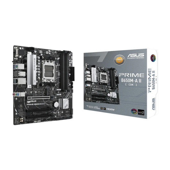 Imagen de MAINBOARD ASUS PRIME B650M-A II CSM - SOCKET AMD SERIE 7000 - DDR5 - VGA - HDMI