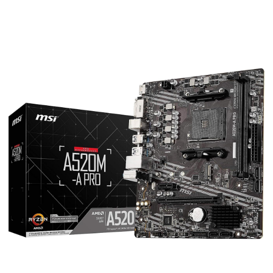 Imagen de MAINBOARD MSI A520M-A PRO - SOCKET AM4 - MICRO ATX - DDR4 - M.2