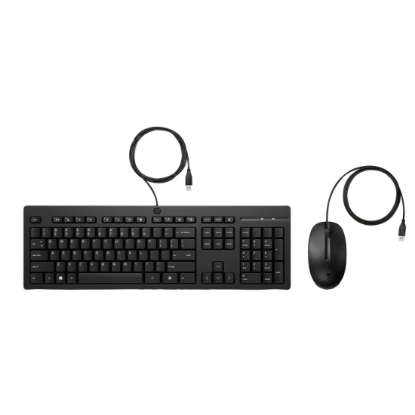 Imagen de KIT COMBO TECLADO Y MOUSE CON CABLE HP 225