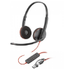 Imagen de AURICULAR HP POLY BLACKWIRE 3220 ESTEREO PNC MIC OMNIDIRECCIONAL ALAMBRICO - USB-C - ADAPTADOR USB-A