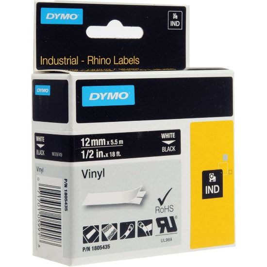 Imagen de CINTA INDUSTRIAL RHINO DYMO VINYL 1805435 12MM X 5.5M NEGRO