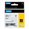 Imagen de CINTA ORIGINAL DYMO VINYL WHITE/BLACK 19MM 3/4 RHINO 18445