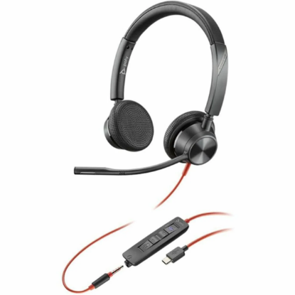 Imagen de AUDIFONOS ALAMBRICO POLY BLACKWIRE 3325 - CON MICROFONO - USB-C - NEGRO