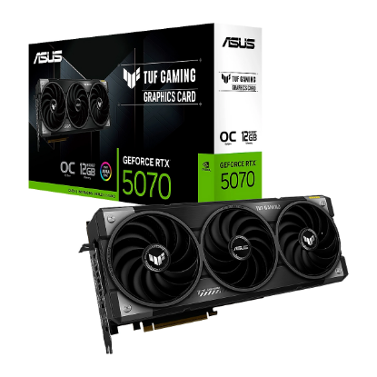 Imagen de TARJETA DE VIDEO ASUS TUF GAMING RTX 5070 OC 12GB GDDR7 - HDMI - 3DP - 3VENT - PCIE 5.0