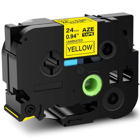 Imagen de CINTA GENERICA BROTHER TZE-651 24MM 8M LAMINADA NEGRO/AMARILLA