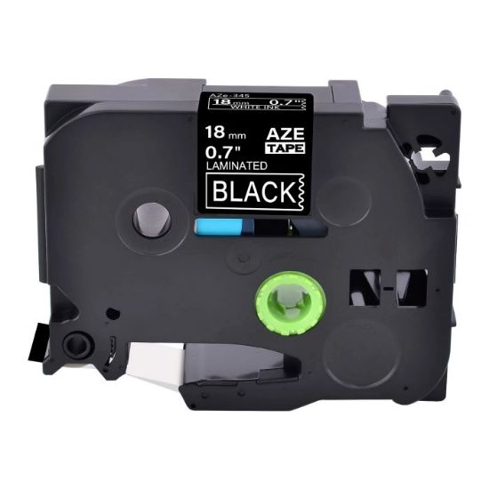 Imagen de CINTA GENERICA BROTHER TZE-345 18MM 8M LAMINADA BLANCO/NEGRO