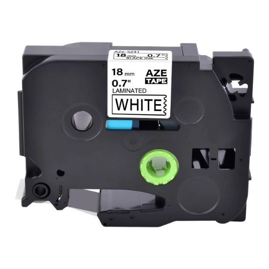 Imagen de CINTA GENERICA BROTHER TZE-S241 18MM 8M LAMINADA NEGRO/BLANCO
