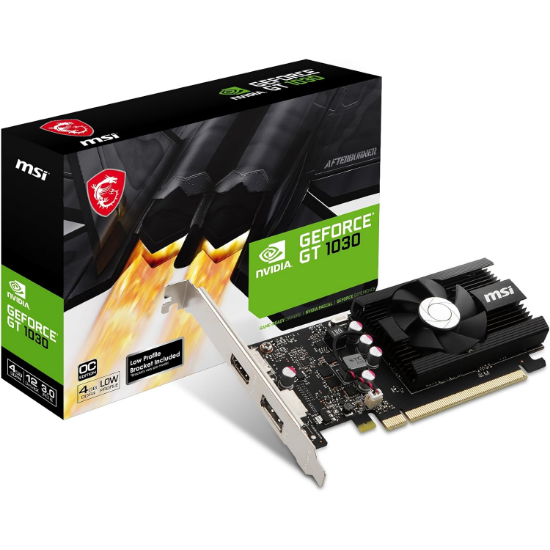 Imagen de TARJETA DE VIDEO MSI NVIDIA GT 1030 4GB DDR4 - 1430MHZ - DP - HDMI 