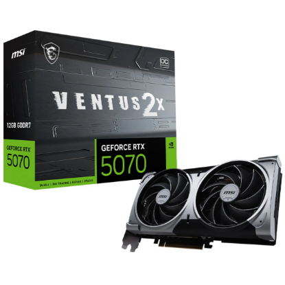 Imagen de TARJETA DE VIDEO MSI GEFORCE RTX 5070 VENTUS X2 12GB GDDR7 - 2542MHZ - DP - HDMI