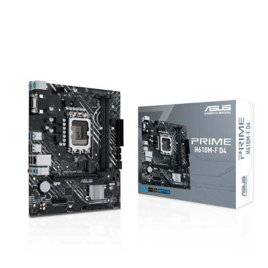 Imagen de MAINBOARD ASUS PRIME H610M F D4 LGA1700 12VA 13VA PCIE 4.0 DDR4