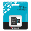 Imagen de TARJETA DE MEMORIA FLASH KINGSTN 512GB MICROSD CLASE 10 CON ADAPTADOR