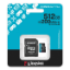Imagen de TARJETA DE MEMORIA FLASH KINGSTN 512GB MICROSD CLASE 10 CON ADAPTADOR