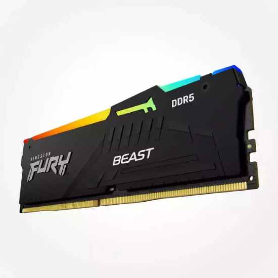 Imagen de MEMORIA RAM RGB KINGSTON FURY BEAST 16GB DDR5 5600MHZ CL40