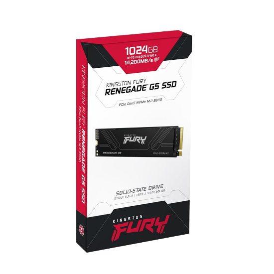 Imagen de UNIDAD DE ESTADO SOLIDO KINGSTON 1TB FURY RENEGADE G5 - PCIE 5.0 - M.2 2280