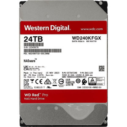 Imagen de DISCO DURO WESTERN DIGITAL RED PRO 24TB NAS - 7200RPM - SATA - 512MB 