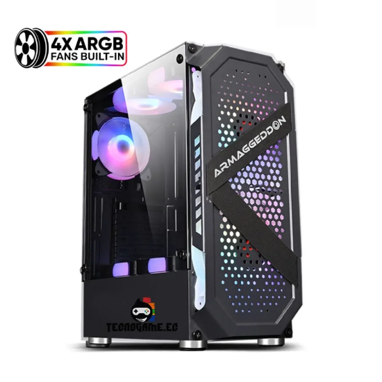 Imagen de CASE CHASIS ARMAGGEDDON TRITRON PRO 200 CON VIDRIO TEMPLADO - 4 VENTILADORES