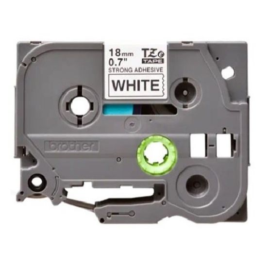 Imagen de CINTA ORIGINAL BROTHER TZ-S241 18MM ADHESIVA FUERTE BLANCA BLANCO