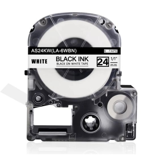 Imagen de CINTA ETIQUETA GENERICA BLANCA 24MM 8M PARA EPSON LABELWORKS LW-600 LW-700 LW-900P LW1000P