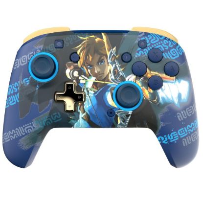 Imagen de CONTROL INALÁMBRICO PDP PARA NINTENDO SWITCH LINK HERO REMATCH AZUL