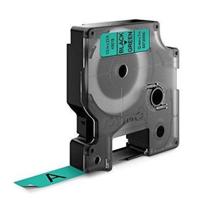 Imagen de CINTA ORIGINAL DYMO D1 45019 12MM X 7M NEGRO / VERDE