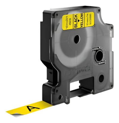 Imagen de CINTA ORIGINAL DYMO D1 45018 12MM X 7M NEGRO / AMARILLO