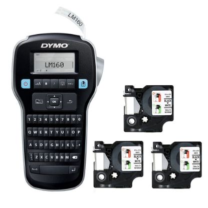 Imagen de ETIQUETADORA ROTULADORA  PORTATIL DYMO LABELMANAGER 160 + 3 CINTAS D1 12MM