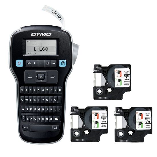 Imagen de ETIQUETADORA ROTULADORA  PORTATIL DYMO LABELMANAGER 160 + 3 CINTAS D1 12MM
