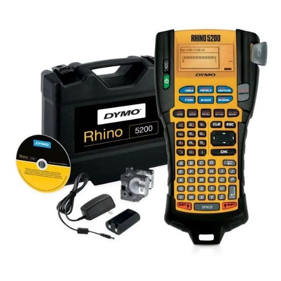 Imagen de KIT ETIQUETADORA ROTULADORA DYMO RHINO INDUSTRIAL 5200 3/4