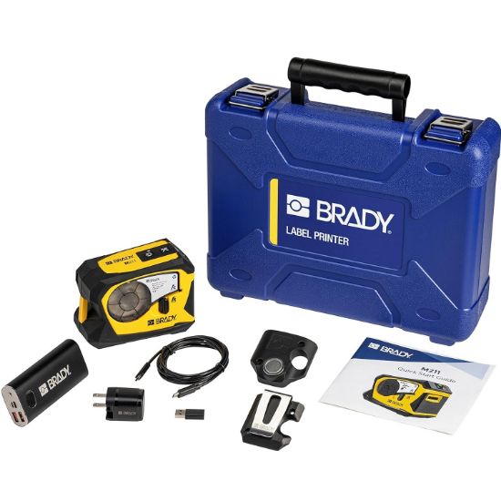 Imagen de KIT ETIQUETADORA PORTATIL TERMICA BRADY M211 SOPORTA 12MM 19MM 1/2 - 3/4 AMARILLO