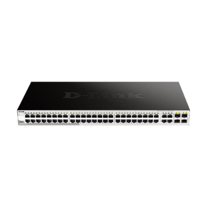 Imagen de SWICH D-LINK DGS 1210 52 PUERTOS - 10/100/1000 GIABIT POE - 4 PUERTOS SFP POE