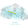 Imagen de ROUTER PACK 2 TP-LINK WIFI 6 MESH - AX3000 MBPS - GIGABIT
