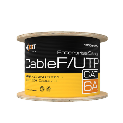 Imagen de ROLLO DE CABLE NEXXT CAT6 23AWG - EXERIOR 305M NEGRO