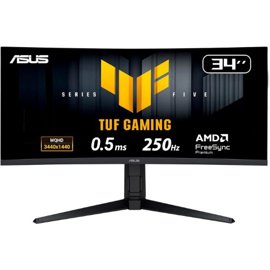 Imagen de MONITOR ASUS TUF GAMING 5 CURVO 34” IPS VG34WQML5A WQHD 3440x1440 250HZ (OC) 0.5MS – 2 HDMI – 2 DP - 2 USB