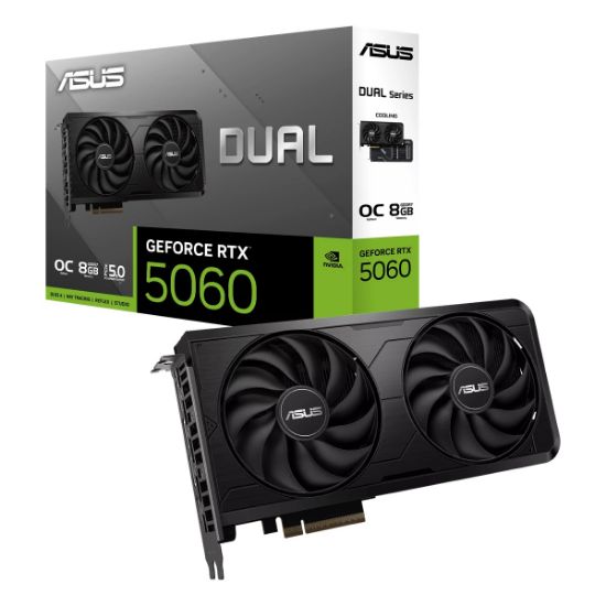 Picture of TARJETA DE VIDEO ASUS DUAL GEFORCE RTX 5060 EVO OC 8GB GDDR7 - DP - HDMI - DVI