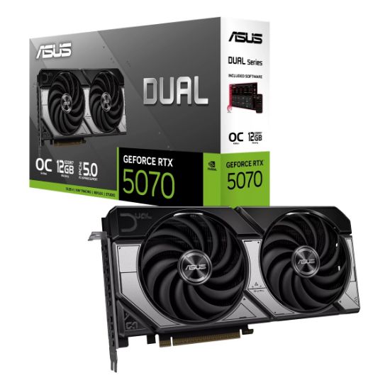 Imagen de TARJETA DE VIDEO ASUS DUAL  RTX 5070 12GB GDDR7 OC EDITION - HDMI - DP