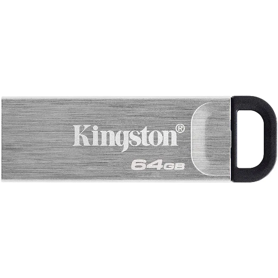 Imagen de FLASH PEN DRIVE KINGSTON DTKN 64GB USB 3.2 PLATEADO