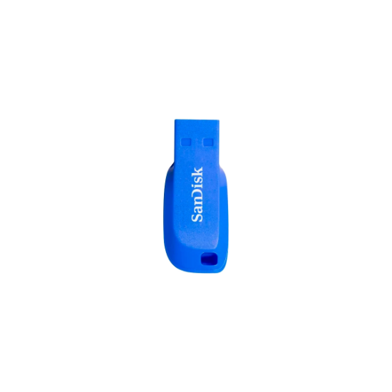 Imagen de FLASH PEN DRIVE SANDISK 16GB AZUL CRUZER BLADE USB 2.0 