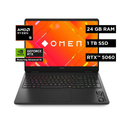 Imagen de LAPTOP GAMER HP OMEN 16" AMD RYZEN 9 8940HX - 24GB RAM DDR5 - 1TB SSD - RTX 5060 - WIN11 HOME 