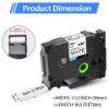 Imagen de CINTA GENERICA LAMINADA BROTHER TZ-261 36MM - 8M NEGRO - BLANCO